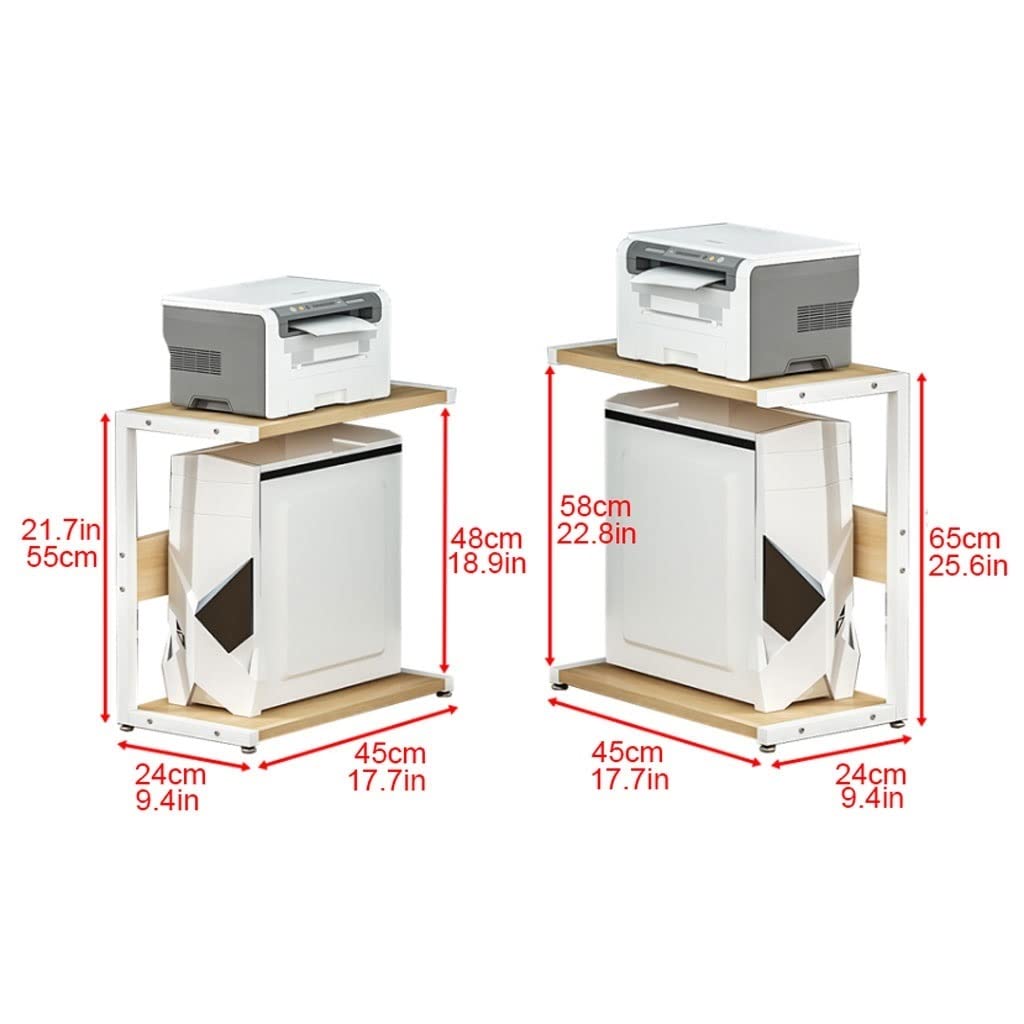 Mueble Impresora Host de computadora Multicapa UPC Gracket Rack Impresora Simple Debajo la Rejilla Mesa Desktop Escritorio Almacenamiento Cajonera Escritorio(24cm)
