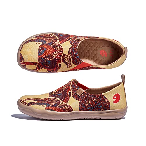 Image of UIN Women's Artistic Slip-On Shoes Vibrant Floral Casual Loafers Lightweight Comfortable Travel Footwear