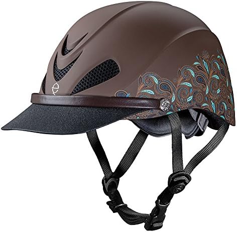 Troxel Performance Headgear Dakota Turquoise Paisley Trail Riding Helmet Turquoise M