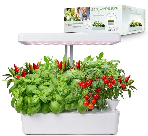 MiMiya Pflanzenlampe LED, Pflanzenleuchte Vollspektrum Led 4 Heads 80LEDs Grow Lampe 360°Einstellbar Pflanzenlicht Pflanzenleuchte für Zimmerpflanzen Wachstumslampe mit Zeitschaltuhr