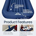Toddler's Travel Bed – Portable Nylon Toddlers Bed with 4-Sided Bumpers – Inflatable Toddler Travel Bed for Camping, Sleepovers – Kids Air Mattress with Built-in Foot Pump - Image 4