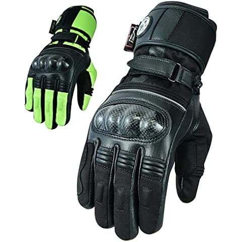 Texpeed Women's Waterproof Leather Motorcycle Gloves Cover