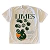 CEINOM Lime Vintage Y2k Letter Printed T-shirt Oversized Top for Adult Men's 2023 New Harajuku Loose Fitting Short Sleeved Top, White, XXL #1