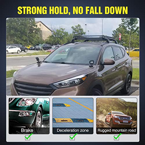 Image of Nilight 2PCS Magnetic Base LED Light Bar Mounting Brackets, Powerful Sucker Holder for Bottom-Mounted Offroad Work Auxiliary Lamps Mounts on Hood A-Pillar
