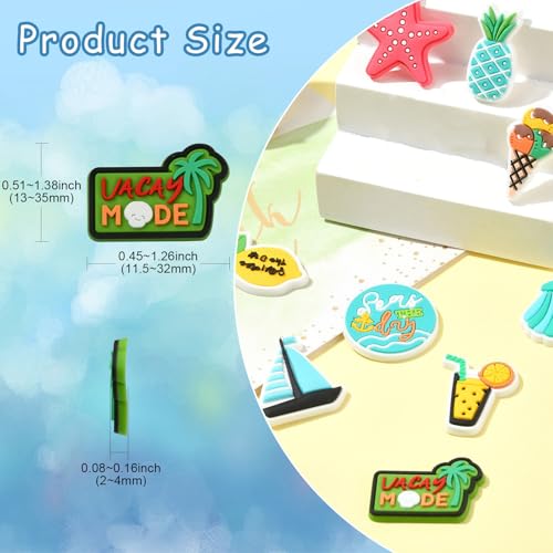 Cabochons d'été fleur et étoile de mer en plastique pour customisation - 3