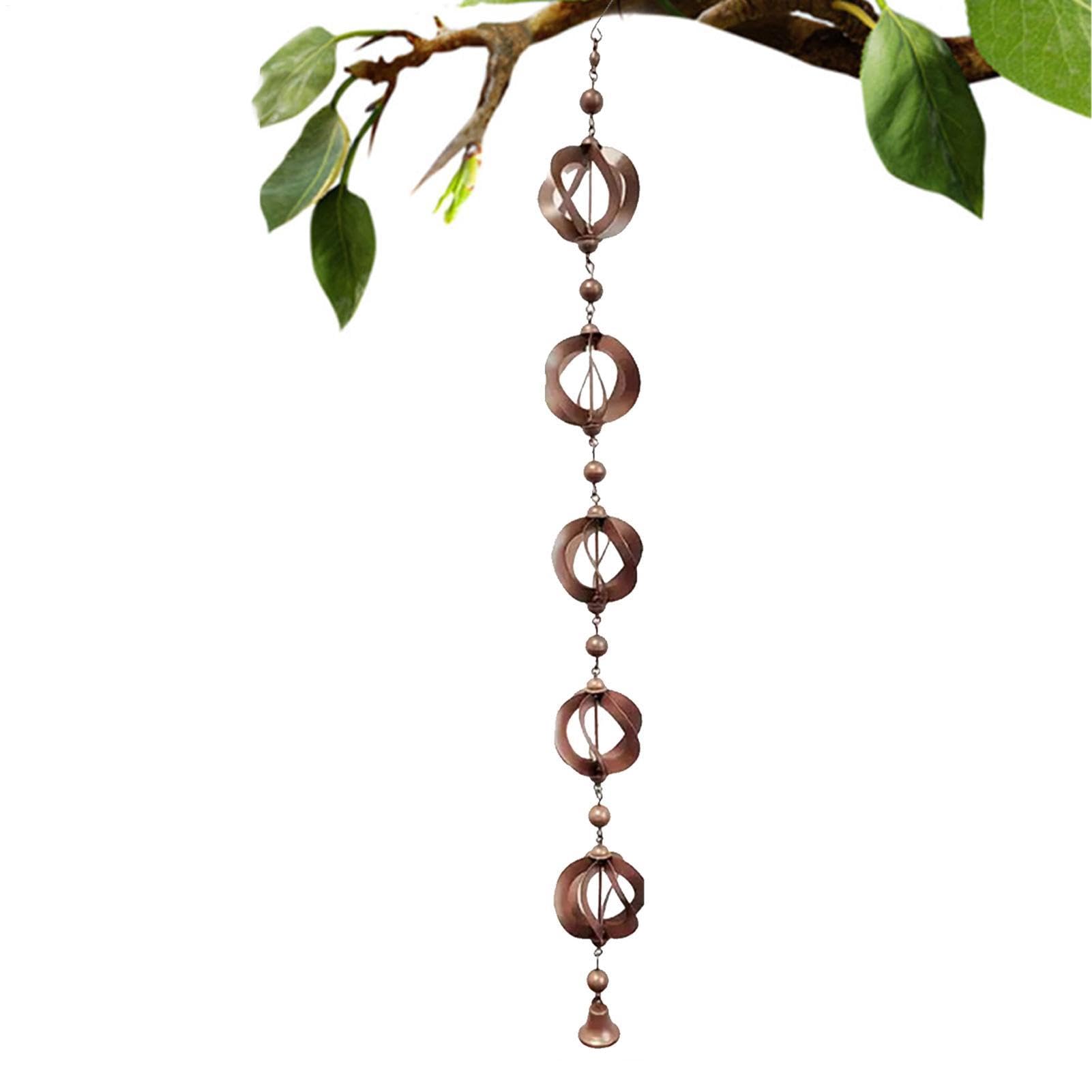 Generisch Chaînes de pluie d'extérieur - En métal - 108 cm - Rallonge décorative de gouttière - d'eau apaisant pour jardin, terrasse et décoration d'intérieur