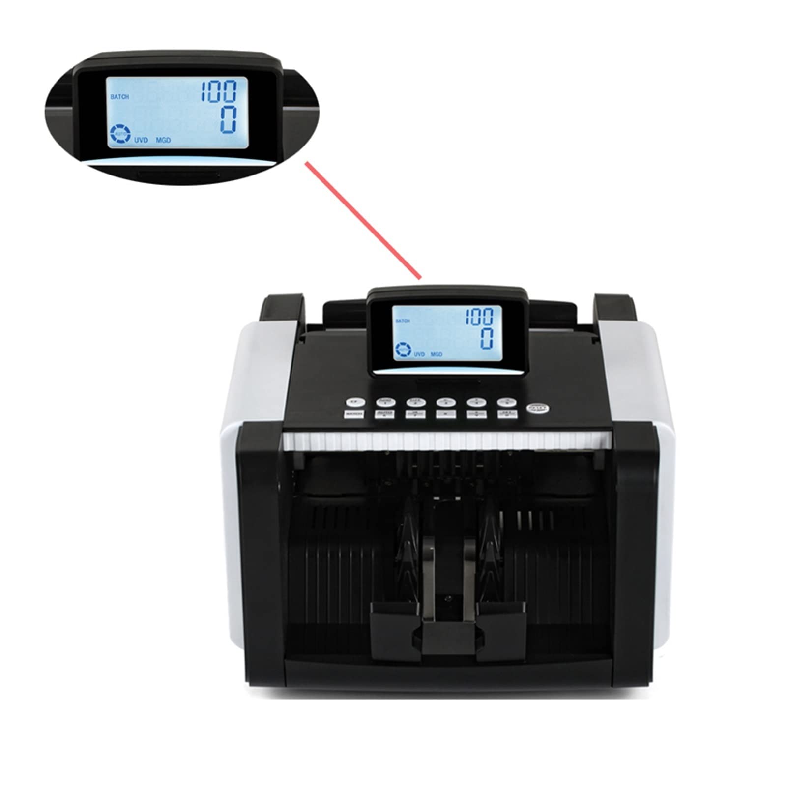 Liczarka do Pieniędzy Automatyczny licznik rachunków z wieloma walutami MT/MG/UV/DD Wykrywanie dla GBP EUR USD CAD I tak dalej(EUR)