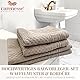 Carenesse Badvorleger 2er Set 50 x 70 cm weiß I Saugstarke Badematte aus Baumwolle: Premium Hotelqualität Öko-Tex 100 I Waffelmuster & Bordüre I Duschvorleger dick & fusselfrei