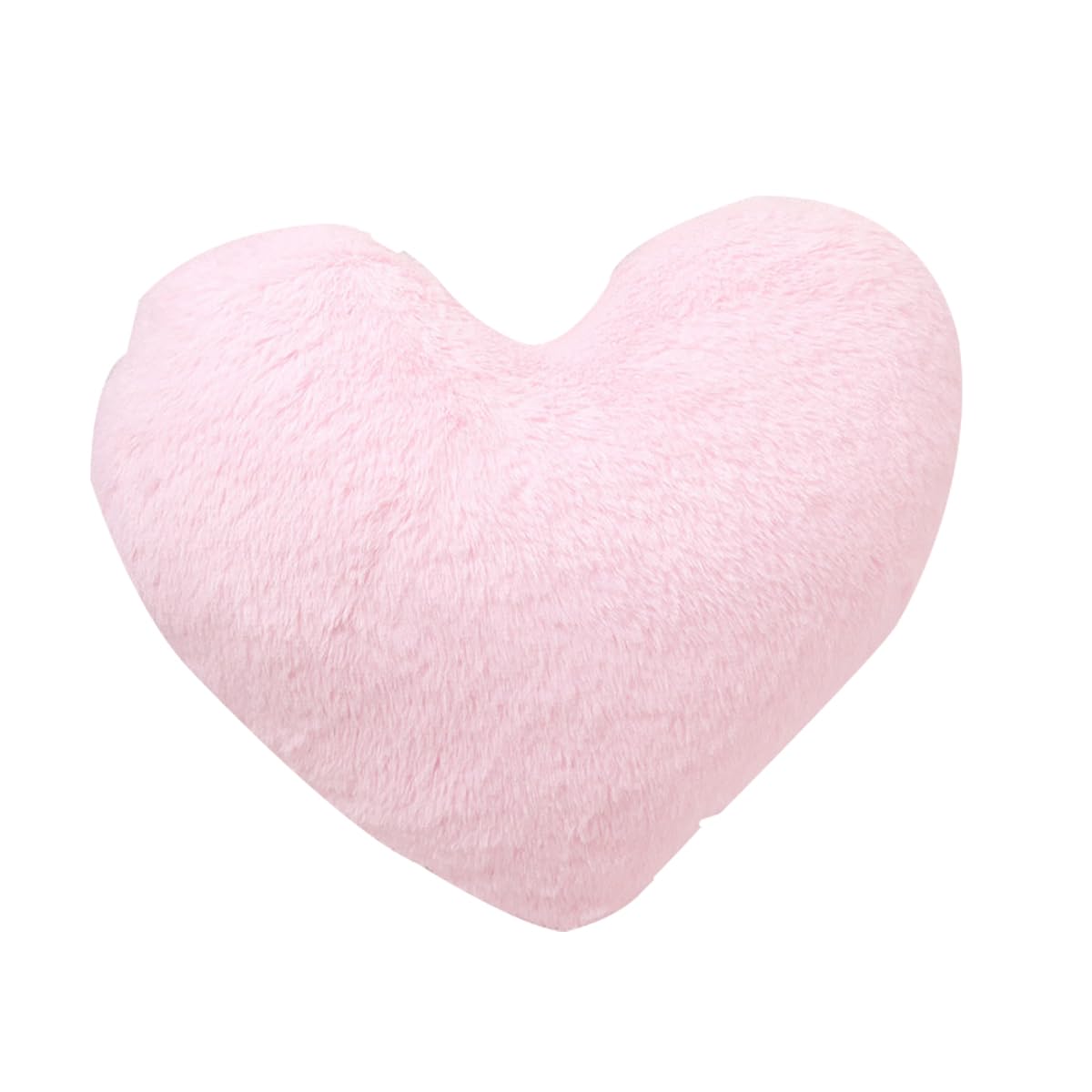 FOUTP Heart Pillows, Light Pink Heart Shaped Pillows, Washable Soft Fluffy Decorative Cushions, Love Throw Pillows Gifts, Women Girls Living Room Decor (pink,33 * 25cm)