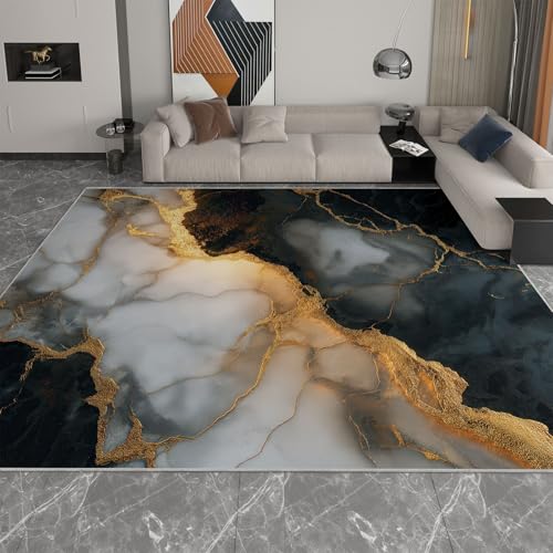 Alfombra genérica para salón de pelo negro y blanco, 80 x 150 cm, lavable a máquina, antideslizante, moqueta, fantasía oscura, mármol, alfombra de pelo rano, suave y fácil de limpiar, para dormitorio Alfombra genérica para salón de pelo negro y blanco, 80 x 150 cm, lavable a máquina, antideslizante, moqueta, fantasía oscura, mármol, alfombra de pelo rano, suave y fácil de limpiar, para dormitorio