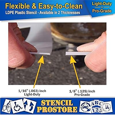 Pavement Stencils - 4 inch - Straight LINE Stencil - 4 x 108 x 1/8 (128 mil) - Pro-Grade