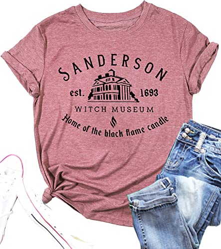 Halloween Hocus Pocus Shirt Womens Witch Museum Sanderson Sisters Bed and Breakfast T-Shirts for Women Classic Halloween Movie Graphic Tee Tops