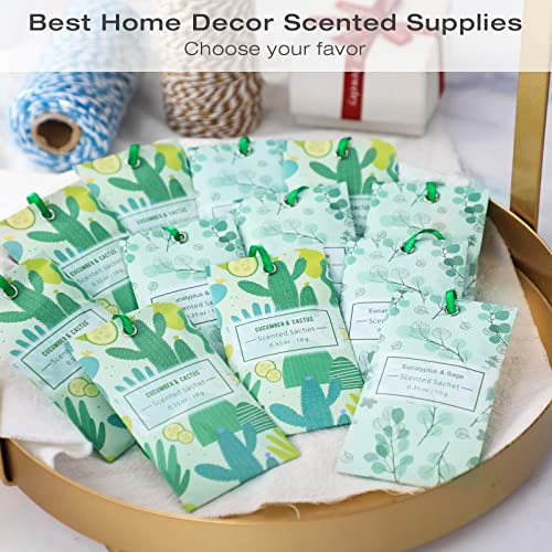 Scentorini Linen Scented Drawer Liners, Cucumber & Cactus Scented Sachets For Drawers, Closets, 20 Pack #TOP6