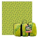 Franco Dr. Seuss The Grinch Holiday Christmas Bedding Super Cozy Oversized Family Size Blanket, 120 in x 108 in, (Officially Licensed Product) Collectibles