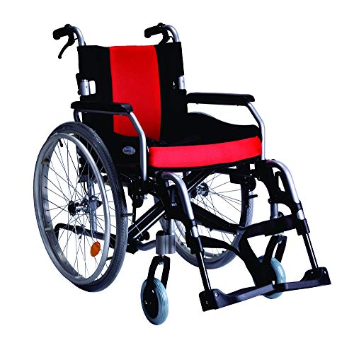 Image of Vissco Superio Aluminium Wheelchair with Removable Big Wheels WIth Folding Mechanism & Flippable Armrest, Weight Bearing Capacity 110kg - Color (Multicolor)