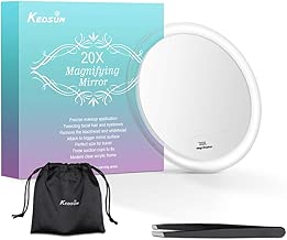 KEDSUM 20X Magnifying Mirror with 3 Suction Cups, 4 Inch Compact Mirror, Use for Precise Makeup Application, Tweezing and Blackhead/Blemish Removal, Easy Mounting - coolthings.us
