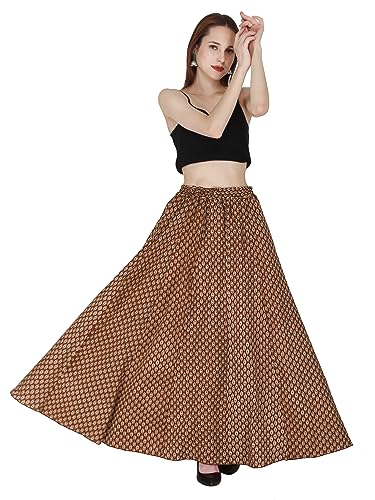 Image of Sttoffa Cotton Printed Women Wear Maxi Long Skirt 40 inch inch Full Length