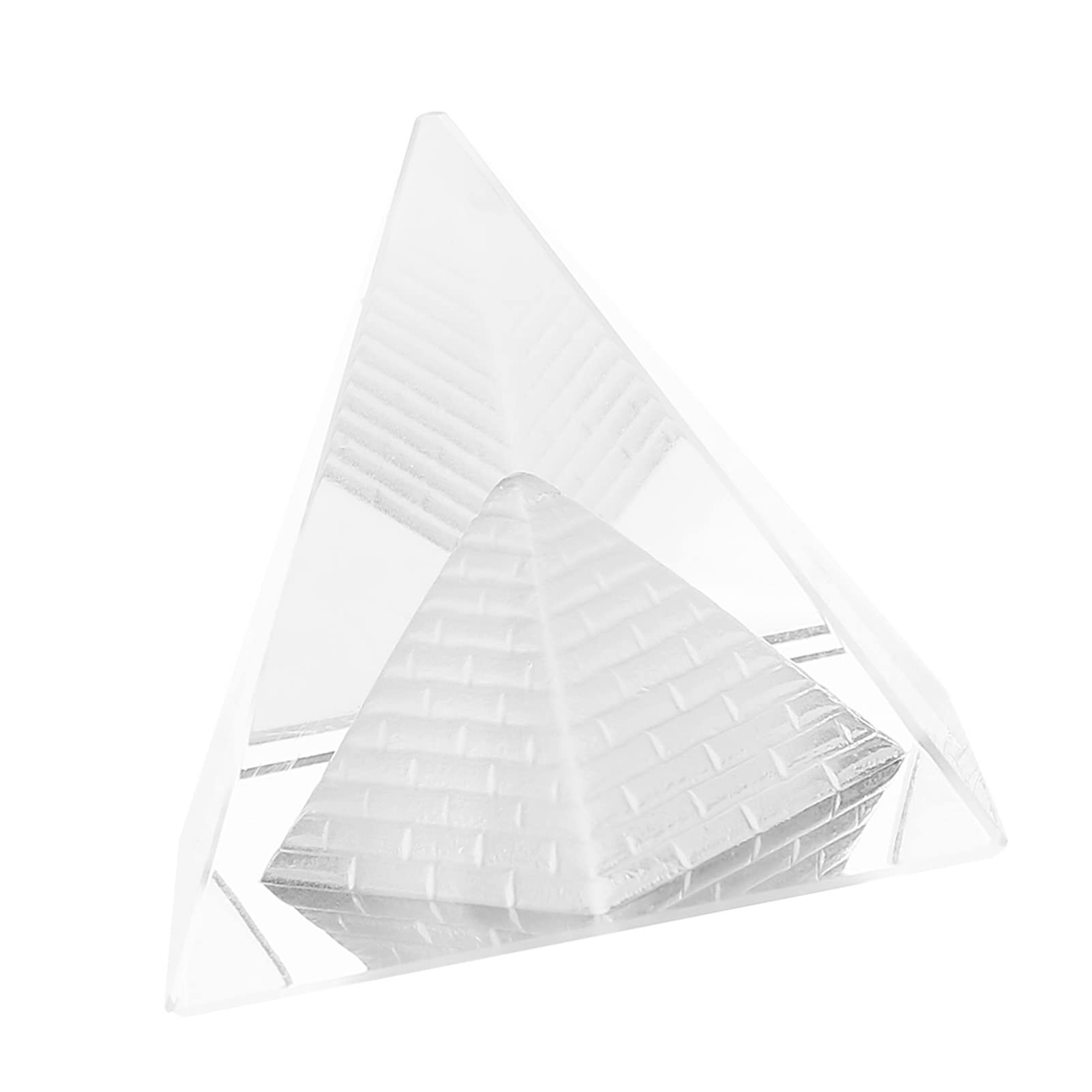 Tyenaza Crystal Pyramid, Crystal Pyramid Prism, Quartz Stone Carving Figurines Home Decoration Furnishing Article for Decoration/Gift/Collection