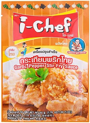I Chef, Garlic Pepper Stir-Fry Sauce, 50 grams X 3 Packs