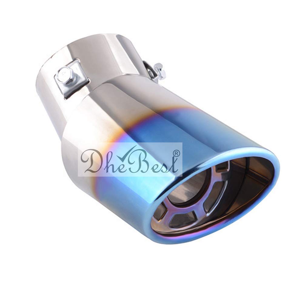 Dhe Best TP17 Car Universal Exhaust Silencer Tip Muffler Chrome Oval