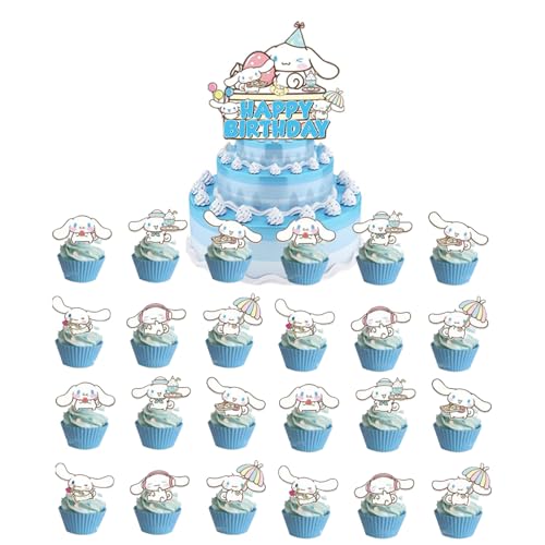 25 piezas de dibujos animados, decoración para tartas de cumpleaños, pastel Topper, decoración de cumpleaños, pastel Topper, decoración de tartas, decoración de cumpleaños, magdalenas, fiestas para
