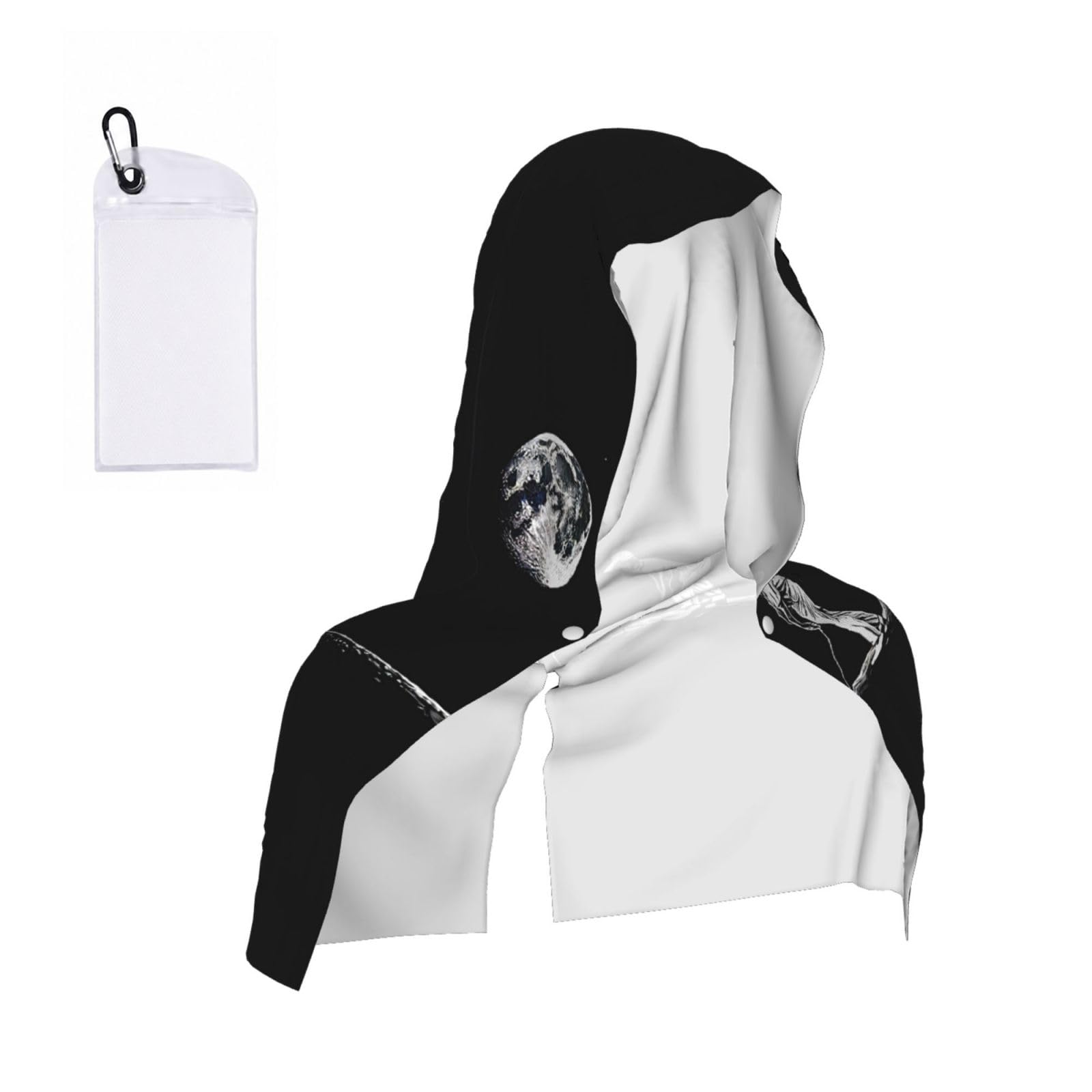 WXWJSHMGC Astronaut Galaxy Trippy Print Cooling Hoodie Towel, Cooling Towels For Neck And Face Sun Protection Instant Cool Hoodie(Sport/Camping/Work Out/Hot Weather)