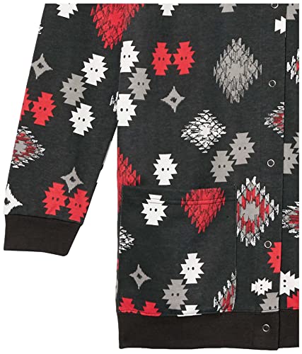 Image of AmeriMark Women Fleece Snap Button Cardigan Sweatshirt Coat - Ladies Soft Lightweight Warm Long Sleeve Jacket with Pockets