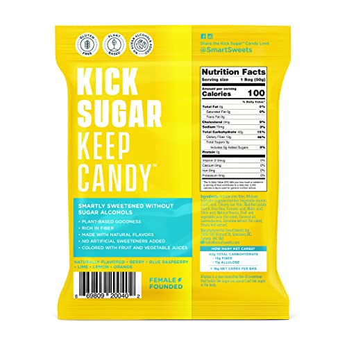 Smartsweets Sour Blast Buddies, Candy With Low Sugar 3G, Low Calorie 100, Net Carb 12, Plant Based, Gluten Free, No Artifical Colors Or Sweeteners 1.8 Oz Bags (Pack Of 6) #TOP1