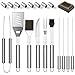 GRILLART BBQ Grill Utensil Tools Set Reinforced BBQ Tongs 19-Piece Stainless-Steel Barbecue Grilling Accessories w/Aluminum Storage Case -Complete Outdoor Grill Kit for Dad, Birthday Gift for Man Dad