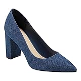 Marc Fisher Women's Viviene Pump, Denim Blue 400, 7