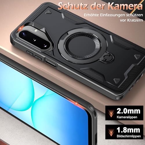Image of for Samsung Galaxy A17 Case Magnetic with Stand, with Mag-Safe, with Screen Protector, Wireless Charging, Shockproof for Samsung A17 5G Phone Case, Ring Holder Phone Cover, for Samsung A17