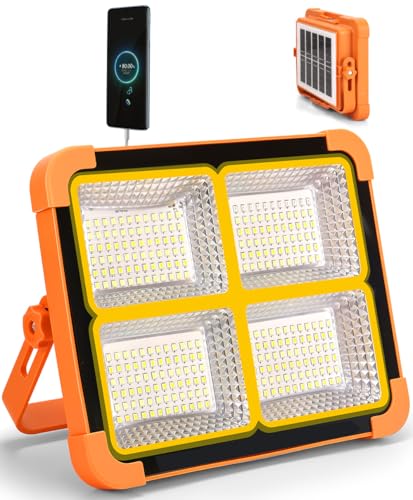 Lanterna Solar de Acampamento 6000mah, Solar LED Prova Dágua Camp...