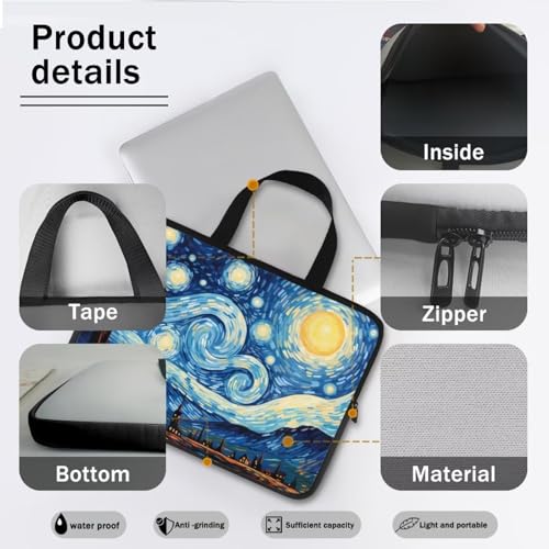 Funda para laptop Van Gogh Starry Night 17 pulgadas miniatura 6