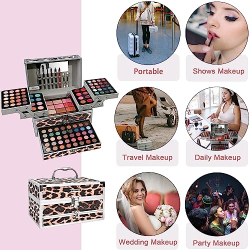 MKNZOME Juego de Maquillaje profesional, Paquete De Cosmético Todo En Uno con Sombras De Ojos Corrector lápiz Labial Etc, Kit De Regalo De Maquillaje - Adecuado para Mujeres y Niñas#5 - imagen 4