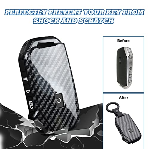 Coque de clé Kia anti rayures en ABS rigide avec bouton silicone - 5