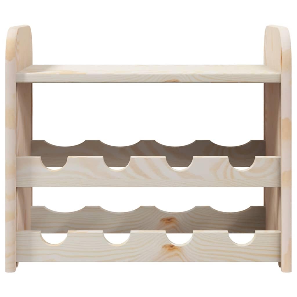 Weinregal mit Oberplatte aus massivem Kiefernholz, 43 x 25 x 37 cm, Flaschenregal für 8 Flaschen, Lagerung in Küche, Keller, Bar, Speisekammer und Esszimmer