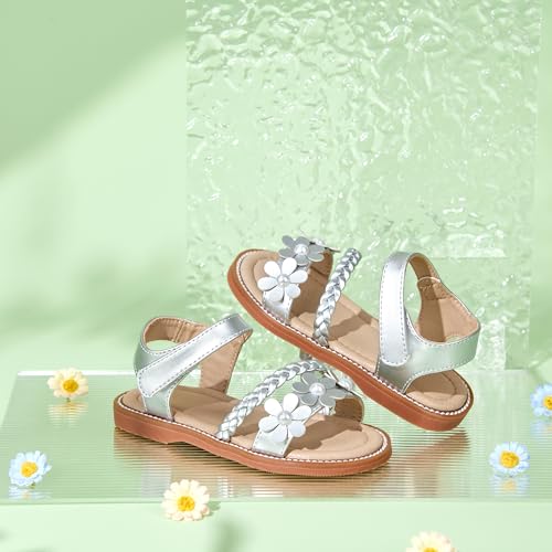Image of GINFIVE Toddler Girls Sandals Little Girls Kids Summer Shoes Toddler Sandals