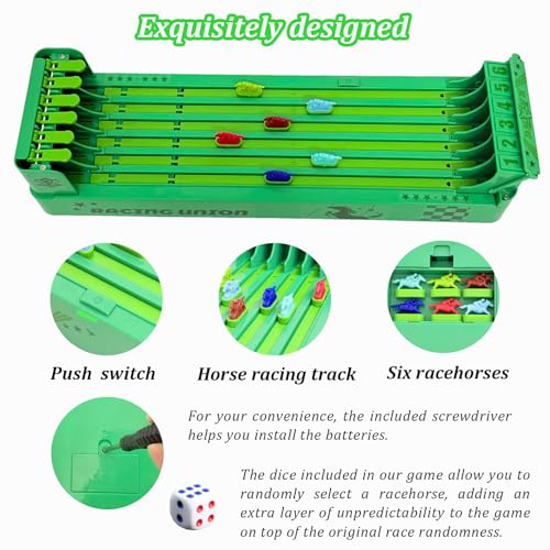 Juego de Mesa Electrico Carrera de Caballos con 6 Caballos miniatura 4