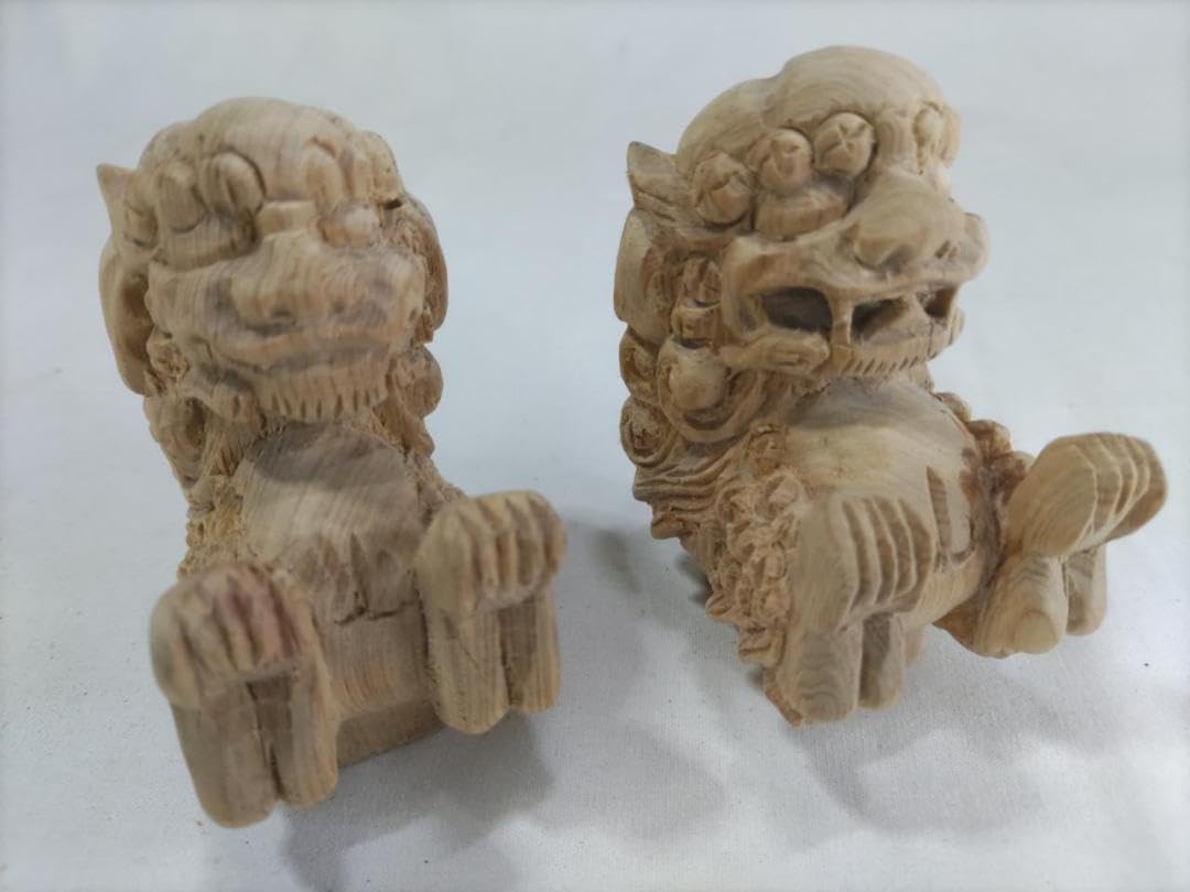 獅子鼻1.5寸 社寺仏閣、神輿、山車、だんぢり彫刻、1組（阿吽2体）象