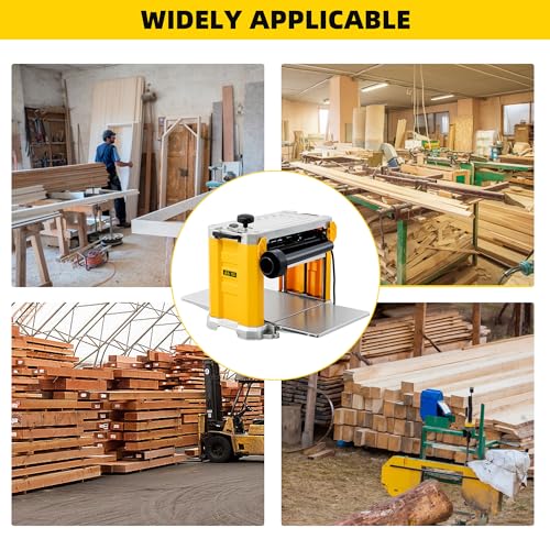 Cxrcy Benchtop Planer, Three-Solid Steel Blade Benchtop Thickness Planer thumb #6