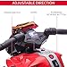 Aosom 6V Electric Motorcycle for Kids, Dirt Bike, Battery-Powered Ride-On Toy Off-Road Street Bike with Pedal, Headlights, and Training Wheels, Red