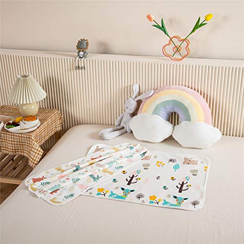 Catteyonce 2 Pcs 20X27Inches Waterproof Changing Pads,Reusable Leak Proof Crib Disaper Pads,Portable Unisex Baby Changing Mat For Home&Travel. #TOP5