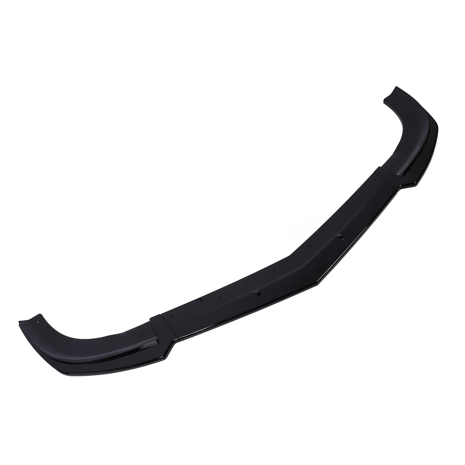 3 szt. Spoiler przedniego zderzaka o wysokiej wytrzymałości ABS Body Kit Splitter poprawia aerodynamikę dla klasy C W204 Facelift AMG C63 2011 2014 (błyszczący czarny)