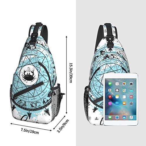 Cancer Sling Bag Personalized Constellations Chest Bag Travel Hiking Chest Bag Daypack Outdoor Sports Bag For Women Men3