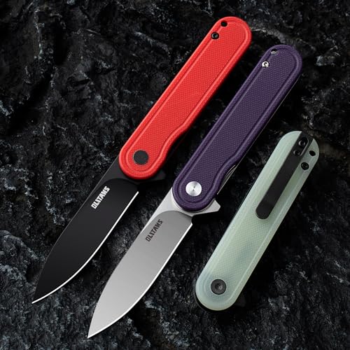 Image of OLITANS G040 Pocket Knife, 2.75'' D2 Steel Blade G10 handle, Small EDC Knife with Pocket Clip for Men Women, 2.1oz