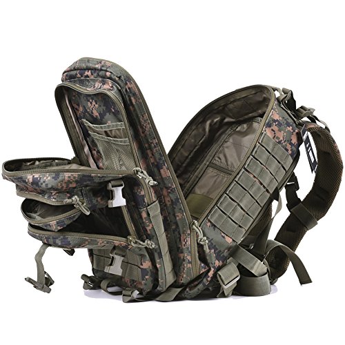 Military Tactical Assault Pack Backpack Army Molle Bug Bag Backpacks Rucksack For Outdoor Hunting Camping School 34L Small Woodland Camouflage #TOP7