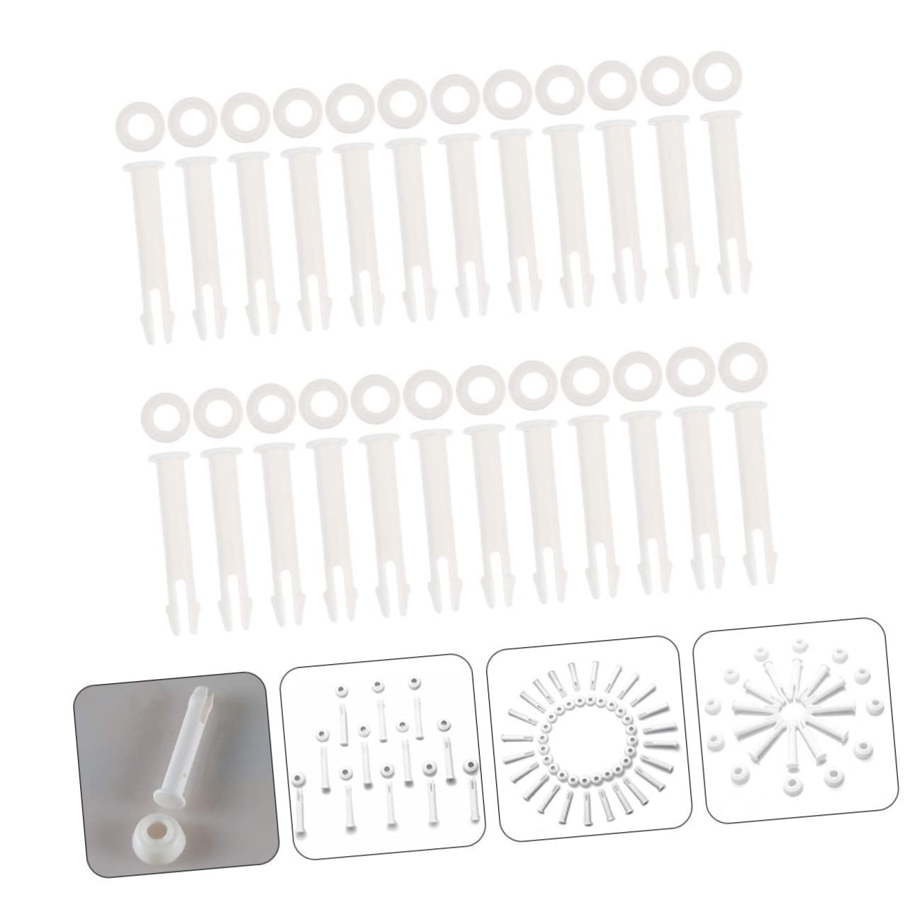 Toyvian 72piezas Conector De Piscina De Pasadores Plásticos para Repuestos De Accesorios De Piscina Desmontable Instalación y Reemplazo De Dañado o Perdido para Verano