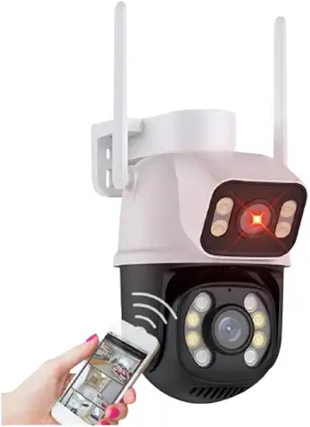 Câmera IP HD 3MP WiFi, Lente Dupla e Voz