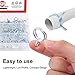 Hilitchi 135-Pcs Double Wire Fuel Line Hose Tube Spring Clips Clamp Assortment Kit
