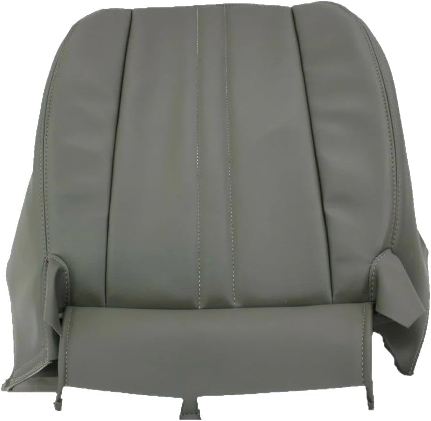Auto Seat Replacement, Compatible with 2003-2016 Chevy Express 1500/2500/3500 CargoVan GMC Savana Bottom Seat Cover Synthetic Leather Light Pewter Gray (Fits Both Driver & Passenger - Pack of 1)